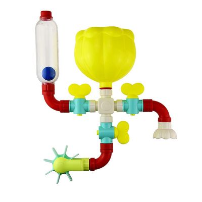 Babybadning Legetøj VandSprøjtning Legetøj Blød plastik Børn Pipeline Legetøj Badetid Spiller Legetøj Amarelo