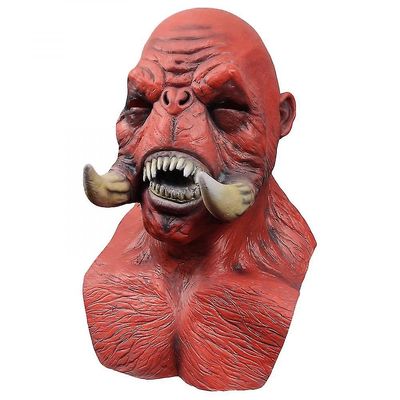 Mikasa Halloween Orc Mask Hovedbeklædning Halloween Skræmmende Orc Mask Rød