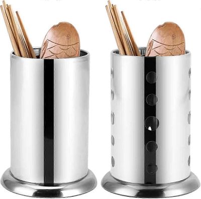 Ruokailuvälinepidike, 2kpl keittiövälineen pidike, ruostumattomasta teräksestä valmistettu keittiöväline H