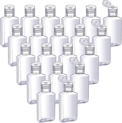 50 stk Clear Tomme reiseflasker 30 ml / 1 oz flip cap tom beholder Bærbar påfyllbar flip-top flasker for reise utendørs
