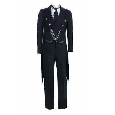 Musta hovimestari Sebastian Michaelis Cosplay -puvut Halloween -joulujuhlapuvut Mies L