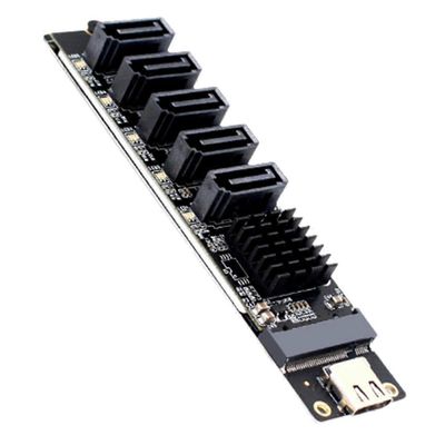 Sovitinkortti TYPE-C - SATA - 5-porttinen SATA3 6Gbps USB10G-laajennussovitinkortti JM575+JMS580 Kuten
