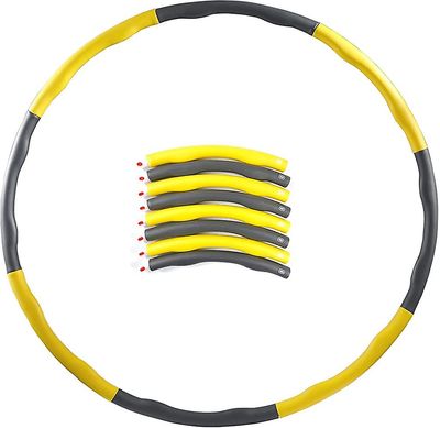 Xqday Hula Fitness Hoop, Aftagelig Otte-sektions Skum Hula Ring, Vægtet Skum Polstret Fitness Hoop for teenager og voksne Motion, Dance &Fitness