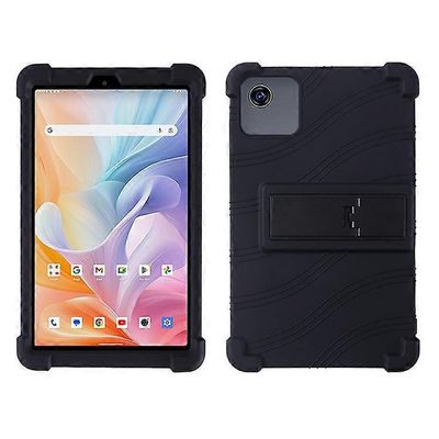 Yhteensopiva Alldocube iPlay 60 mini -silikonikotelon kanssa, jossa on jalustan kestävä suojakuori Musta