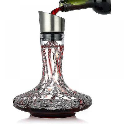 Vin Decanter Med integrert lufting og filter, Vin Decanter, Wine Decanter, Wine Decanter, Wine Gift, Lead Free 100% håndblåst Crystal Glass, Win