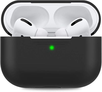 AIR Silikoneetui kompatibel med Apple AirPods Pro 2019 (uden karabinhage sort)