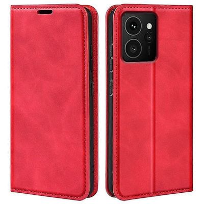 Yhteensopiva HMD Skyline -kotelon kanssa Skin-Touch Nahkainen Lompakko Puhelimen Kansi Punainen