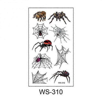 3d Spider Black Tattoo Midlertidig Body Sticker Vanntett Midlertidig Tattoo Sticker Halloween Day Face Makeup Body Art Tattoo