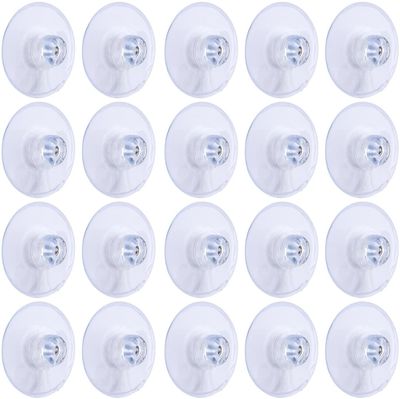 Xqday Gennemsigtig plast sugekop, 20 stykker 45 mm klar sugekop uden