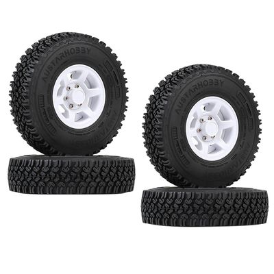 4pc 1/10 Skala Rc dæk og fælge sæt til Pajero Tf2 Cc01 Cc02 Lc70 bil