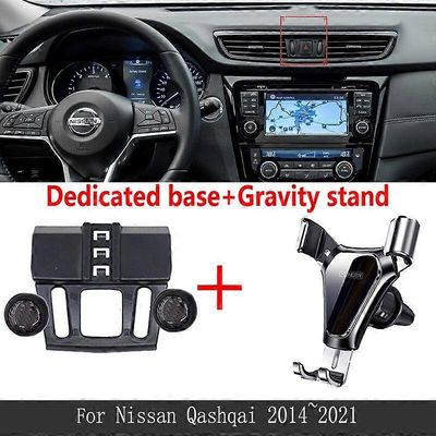 Auton matkapuhelimen pidike Nissan Qashqai J11: lle 2014 ~ 2020 2022 GPS langaton latausteline Pyörivä tuki Auto Tyyli b