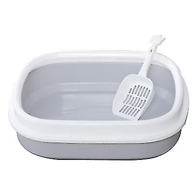 Halvlukket kattetoiletbakke grå