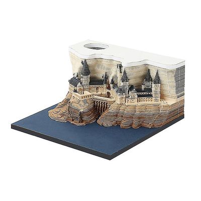Skrivebordskalender med LED-lys, 2024 kalendermemoblok, kreativ skrivebordskalender DIY Notes notesblok, 3d kunstkalenderpapir udskæring-yujia 1