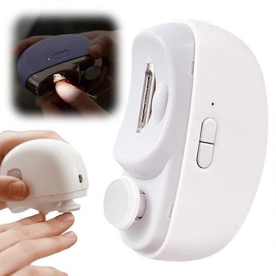 Kynsileikkurit eläkeläisille, 3 in 1 sähköinen kynsileikkurin kiillotuskone, automaattinen, 2 nopeutta, valkoinen, ruostumaton teräs Viite: 9092