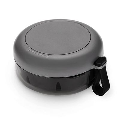 Hammasproteesikotelo, ehdottomasti vuotamaton hammasproteesikylpylaatikko, hammasproteesikuppi siivilällä &magneettinen peili&tarra Harmaa