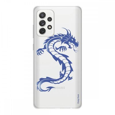 Crazy Kase Cover til Samsung Galaxy A72 Soft Silicone 1 Mm, Blue Dragon