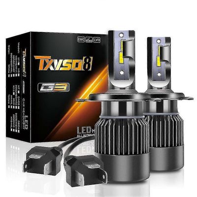 H4/9003/hb2 Hi/lo led-ajovalolamput, 2kpl vedenpitävä 100w 6000k 15000 lumens led-lamppu ajovalaisin K