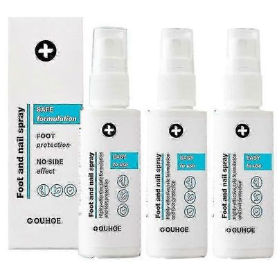 3kpl Pro Foot And Nail Spary, Natural And Powerfu