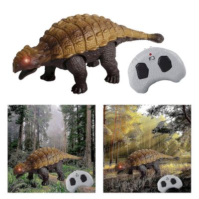 Realistiset lapset Rc Dinosaurus Koulutus Roaring Sounds 360 Rotation Stunt Brachiosaurus Ankylosaurus