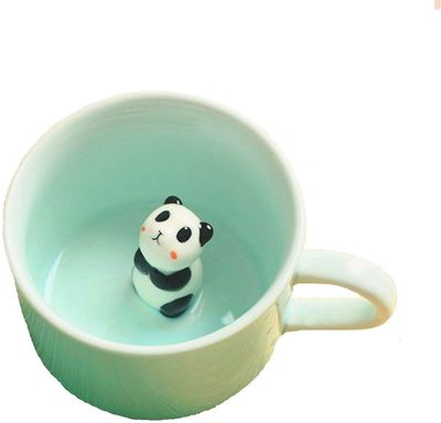 Linkrunning 3d Kaffekrus Sødt dyr Inde Kop Julefødselsdagsgave Til DrengePiger Børn - Festkontor Morgenkrus Til Te (3d Panda Cup)