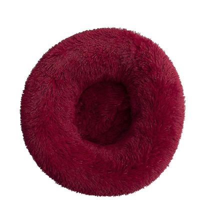 Eveltek Fluffy Comfy Rund Kat Seng Vin rød 100CM*100CM