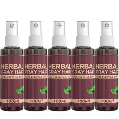 Herbal Gray Hair Reverse Essence Spray Restore Black Hair -seerumiöljy 5pcs