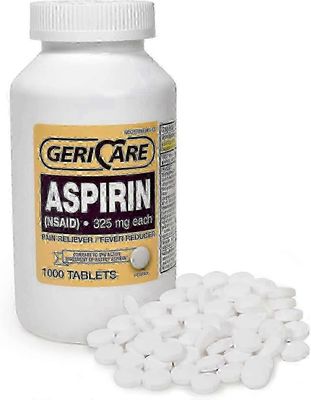 Gericare Aspiriini (tulehduskipulääke), 325 mg, kipulääke, kuumetta alentava aine, tabletit, 1000 ea