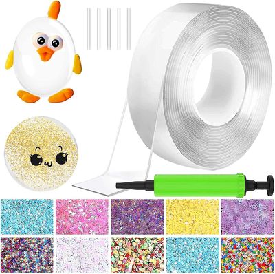 Opgrader nano tape boble kit, dobbeltsidet tape plastboble, elastisk tape Ny ay 0.01cm*0.5cm*500cm