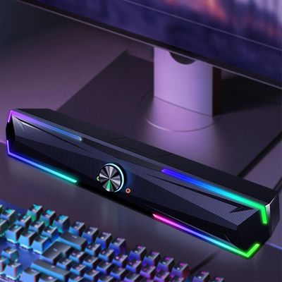 Bluetooth Audio Tietokone Bluetooth-kaiutin Kaksi kaiutinta Rgb-valoa lähettävä subwoofer stereo surround usb-stereo tietokone tv yleinen äänijärje...