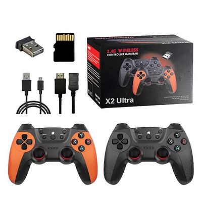 128GB X2 Ultra Game Stick 4k, Retro Game Stick sisäänrakennetulla 21 emulaattorilla, 35,000+ peliä w / 2 langatonta peliohjainta