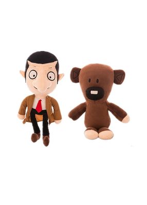 30cm Kids Mr Bean+Teddy Bear Soft Dolls Lasten Joulusynttärilahja V