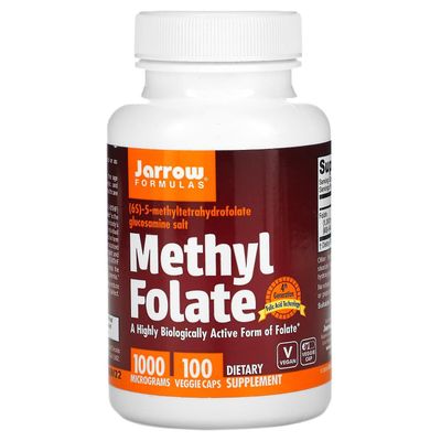 Jarrow Formulas Jarrow formler, metylfolat, 1,000 mcg, 100 Veggie Caps