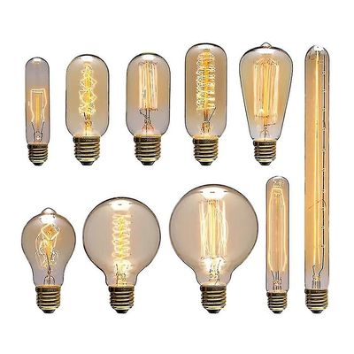 Edison-lamppu E27 40w 220v Retro Vintage Edison-lamppu hehkulamppu hehkulamppu Vintage Edison-lamppu Retro-valo T10 6PCS