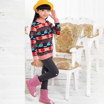 Liltop For 2-7 år Kids Girls Fleece Foret Strømpebukser Bukser Varme Leggings Grå 2-3 Years