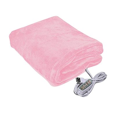 Talvinen sähköhuopa 3 tason lämpötilan säätö USB-lataus paksu kaksipuolinen materiaaliaika Vaaleanpunainen