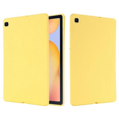 Samsung Galaxy Tab S6 Lite Yksivärinen nestemäinen silikoni-iskunvaimenninkotelo (musta) Keltainen