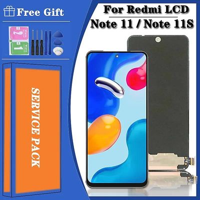 Super Amoled For Xiaomi Redmi Note 11 (global) LCD-skjerm Berøringsskjerm Digitizer Assembly For Redmi Note 11s reservedeler 11 AMOLED ingen ramme