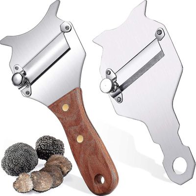 2 stk trøffel slicer Justerbar Blade Rosewood Handle rustfritt stål Ost Chocolate Truffle Shaver Truffle Cutter