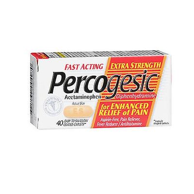 Percogesic Perkogesic Fast Acting Extra Strength Pain Relief Caplets, 40 kapselia