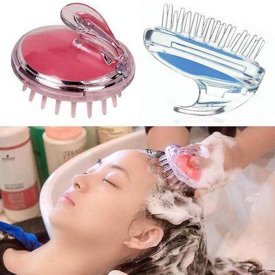 Witdreamer Spa Massage Brush Silikone Hoved Body Shampoo Scalp Comb til brusebad hår vask Lilla