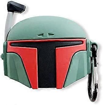 Ubiuo Kuulokekotelo AirPods Prolle, 3D suosittu söpö mandalorialainen Boba Fett silikonimuotoilu, pehmeä silikonikannettava ja iskunkestävä Airpod-...