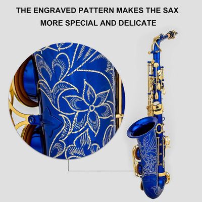 Eb alttosaksofoni messinki E litteä saksofoni 802 avaimen tyyppinen puupuhallinsoitin puhdistustangolla kangashanskat hihna pehmustettu kotelo