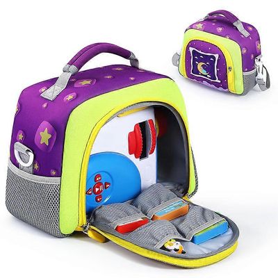 Lichifit Säilytyslaukun tarvikkeet Little Tikes Story Dream Machine Books Starter Set Neopreeni Double Opening Vetoketju (violetti)