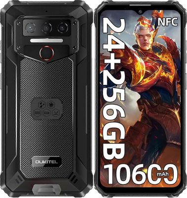 OUKITEL WP23 Plus kestävä älypuhelin lukitsematon 8GB+256GB musta