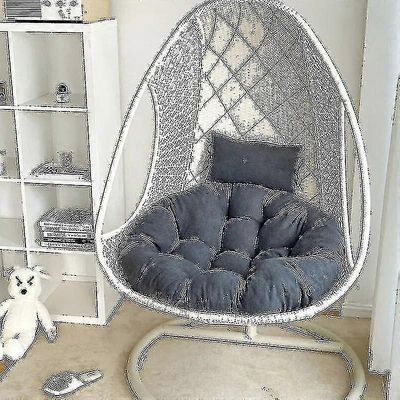 Parveke Toimisto Puutarha Keinutuoli Rottinkituolit Tyynyt Keinu Riippuva kori Tuoli Tyyny Munatuoli Riippumatto Tyyny Varastossa Tummanharmaa