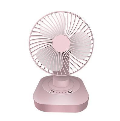 Coosilo Quiet Desktop Fan, 3-stop High Wind Mini Usb Fan roterer omkring 120 Pink