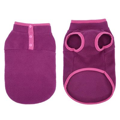 Varychmoo Pet lille hund hvalp vinter varm fleece jumper vest frakke jakke tøj Fuchsia L
