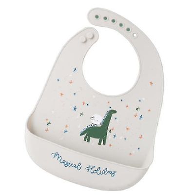 Zhuopai Baby Cute Silikone justerbar fit vandtæt hagesmæk farve2