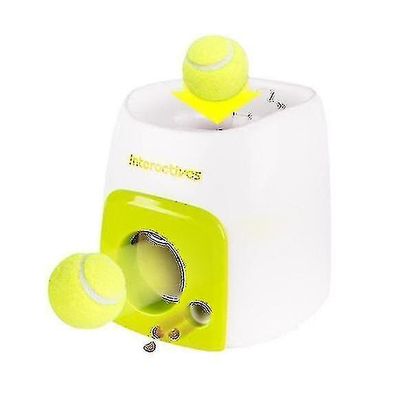 Automatisk Dog Ball Launcher Kaste Ball Machine Tennis Ball Thrower Automatisk for små hunder og mellomstore hunder eller Pet Interactive Launcher ...