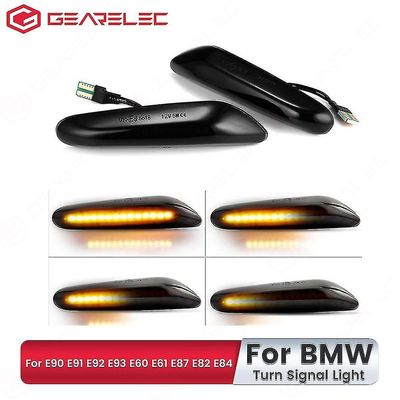 2kpl bmw-savulinssille, dynaamisesti virtaavalle led-suuntavilkulle, sivumerkin valovilkkulampulle E90, E91, E92, E93, E60, E61, E87, E82, E84